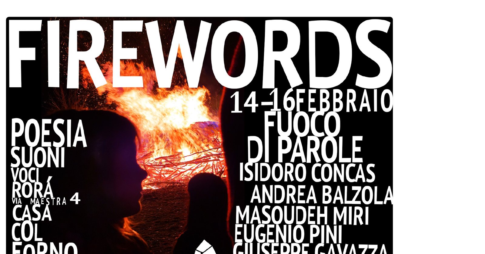 Firewords 2026 poster, 14-16 February, Stone Oven House