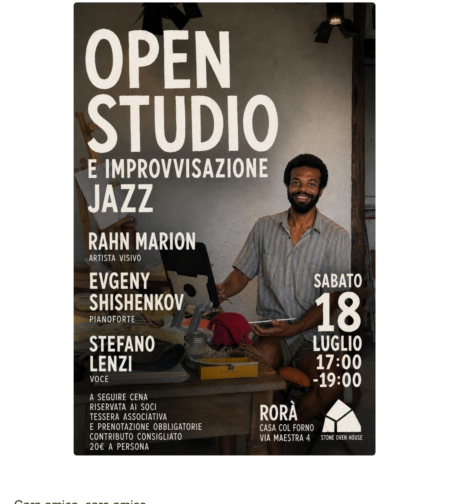 Open Studio at Stone Oven House, 18 July 2026